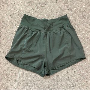 Lululemon Green Athletic High-Rise Shorts
